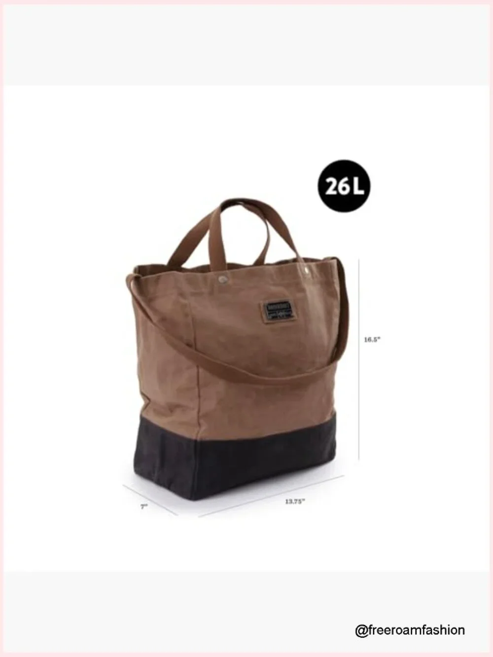 Waxed Canvas Tote - Heavy Duty Reusable Grocery Bag - Market Tote